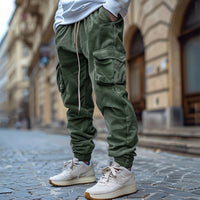 Elias - Jogginghose Aus Kord Mit Kordelzug Der Taille – DunkelGrün