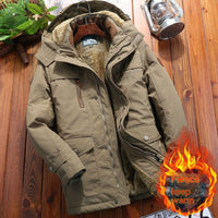 JARED - Herrenmantel mit Kapuze – Khaki
