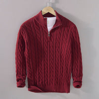 Herren-Pullover mit Rundhalsausschnitt - ACKLEY – Rot