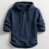 ANGELO  | Luxus-Kapuzenshirt – Dunkelblau