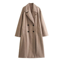 Warmer Wintermantel mit elegantem Design – Khaki