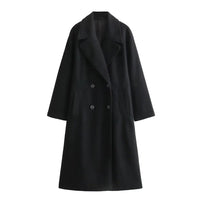 Warmer Wintermantel mit elegantem Design – Schwarz