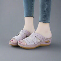 Grethilda | Elegante Sandalen mit Kristallschnalle – Rosa