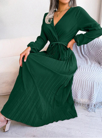 Naomi | Plissee Kleid Festlich – Grün