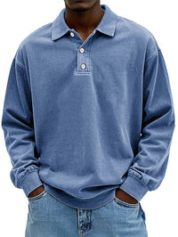 HORST - LANGÄRMLIGES POLOHEMD – Blau