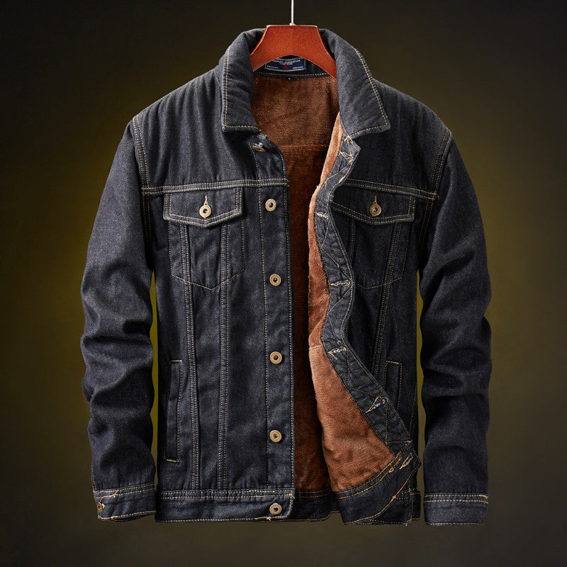 Irefalla | Herren Cowboy Jeansjacke mit Fleecefutter