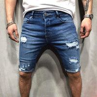 Leon | Trendige Denim Shorts für Herren Urlaub – Blau