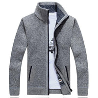 Iker - Bequeme Jacke mit Zipper – Hellgrau