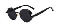 Juno | Vintage Steampunk-Sonnenbrille – Schwarz