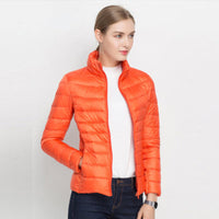 Damen-Steppjacke mit Langarmstruktur | isolierende ausführung – Orange