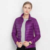 Damen-Steppjacke mit Langarmstruktur | isolierende ausführung – Violett