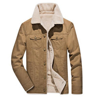 Iresita | Herren Bomber Winterjacke Dick Gefüttert aus 100% Baumwolle – Khaki