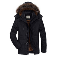 Lehmann Modehaus | Herren winter parka dick und warm mit kapuze – Schwarz