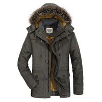 Iresaya | Herren Winter Parka Dick und Warm mit Kapuze – Grün