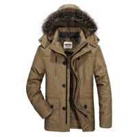 Iresaya | Herren Winter Parka Dick und Warm mit Kapuze – Khaki