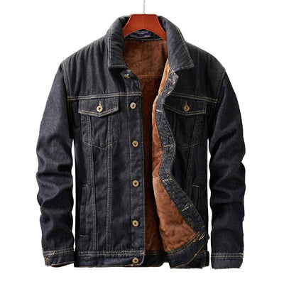 Irefalla | Herren Cowboy Jeansjacke mit Fleecefutter
