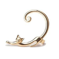 Silberner Luxus-Ohrring für Katzen – Gold