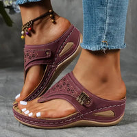Penelope | Orthopädische Sandalen für Frauen Stil & Komfort – Bordeauxrot
