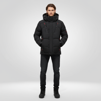 Herren Jacke | Geschlossene Form wasser- und winddicht isoliert – Schwarz