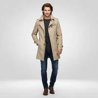 Herren Trenchcoat | Klassische Länge mit strukturierter Schnittführung – Beige