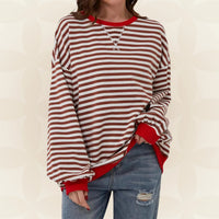 Juliana | Lässiger Oversized-Pullover – Rot