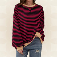 Juliana | Lässiger Oversized-Pullover – Dunkelrot