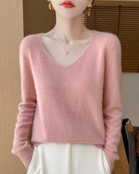 Bianca | Feiner Merino Pullover – Rosa