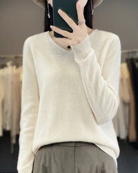 Bianca | Feiner Merino Pullover – Beige