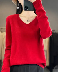 Bianca | Feiner Merino Pullover – Rot