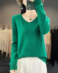 Bianca | Feiner Merino Pullover – Grün