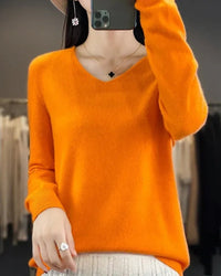 Bianca | Feiner Merino Pullover – Orange