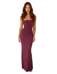 Marriane - Spaghetti-Träger-Maxikleid – Lila