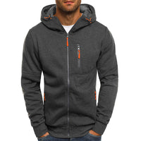 Sportliche Herren Strickjacke Mit Kapuze | Reißverschluss & Taschen – Dunkelgrau