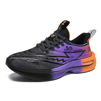 Leichte, atmungsaktive Laufschuhe für Herren – stylische Outdoor-Schuhe – Schwarzviolett