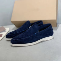 Schicke Wildleder-Loafer – Dunkelblau