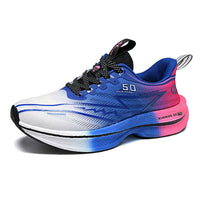 Leichte, atmungsaktive Laufschuhe für Herren – stylische Outdoor-Schuhe – Blau Rot