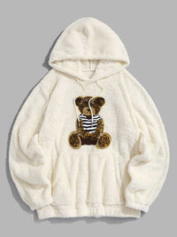 Teddy - wärmerer winter-hoodie – Weiß