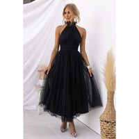 Arabelle - Sexy ärmelloses Maxikleid – Schwarz