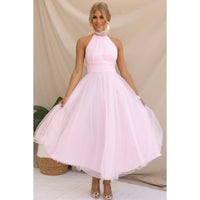 Arabelle - Sexy ärmelloses Maxikleid – Rosa
