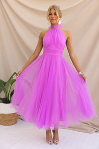 Arabelle - Sexy ärmelloses Maxikleid – Lila