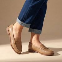 Ragna | Klassische Penny Loafer – Khaki