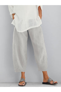 Ragnhild | Damen Weite Hose Knöchellang Lockere Passform – Grau