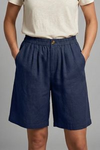 Rania | Damen Bermuda Shorts mit Kordelzug – Marine