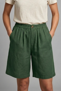 Rania | Damen Bermuda Shorts mit Kordelzug – Grün