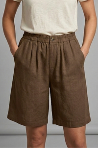 Rania | Damen Bermuda Shorts mit Kordelzug – Braun