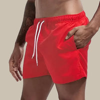 Schnelltrocknende Badeshorts Für Herren | Kordelzug – Rot