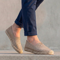 Reimar | Herren Espadrilles Schlupfschuh Jutesohle – Beige