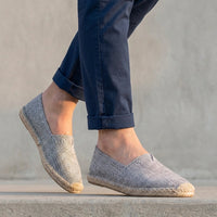 Reimar | Herren Espadrilles Schlupfschuh Jutesohle – Grau