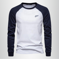 Reinhard | Herren Langarm Raglan Shirt – Weiß