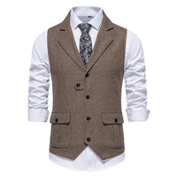 Reinhold | Herren Vintage Weste mit Knöpfen – Braun